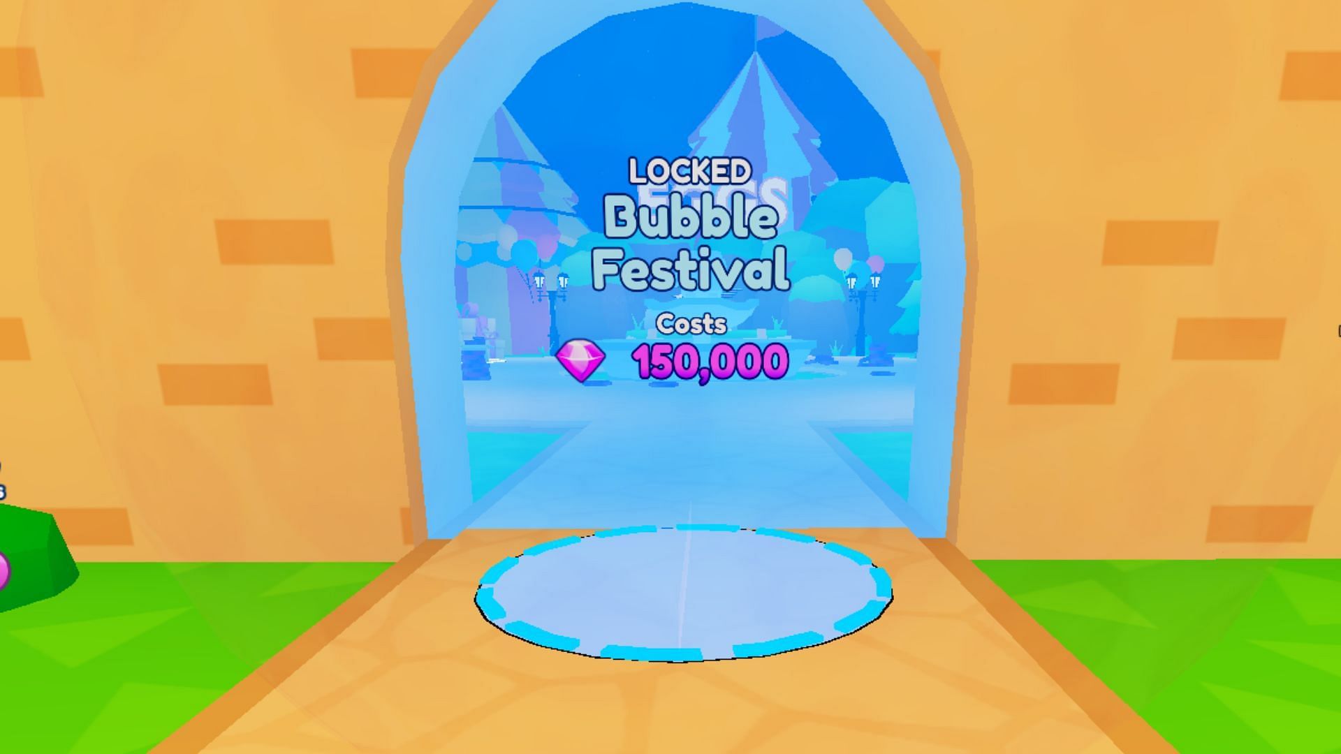 The entrance to the Bubble Festival (Image via Roblox)